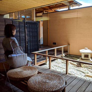 露天風呂のフォトスポット